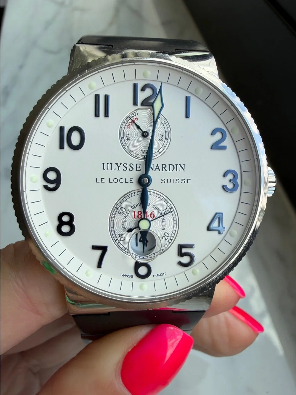 Ulysse Nardin Maxi Marine 41mm Auto White Dial w/ Box